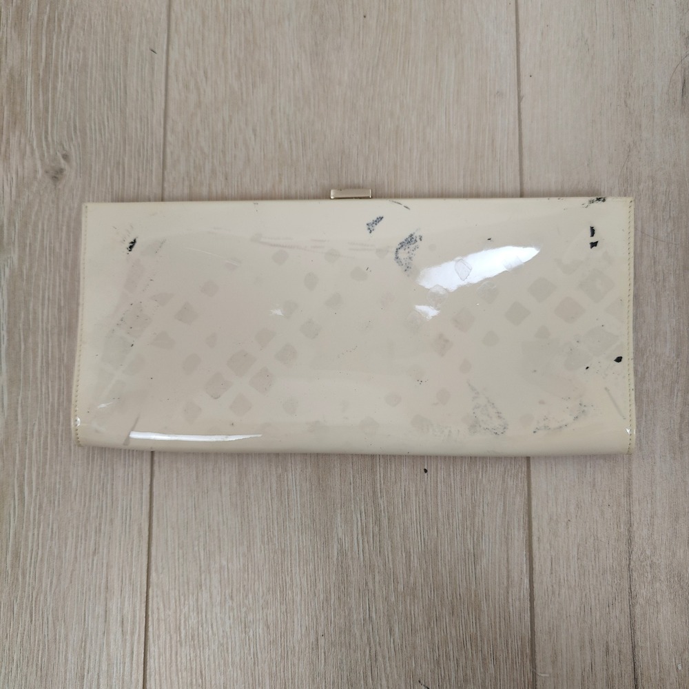 Vintage Roger Vivier Edition Limitee Clutch Women Cream Patent Graphic Eye Pop - Picture 6 of 11